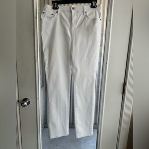 Lauren Ralph Lauren White Modern Straight Curvy Jeans Sz 10, 31x31
